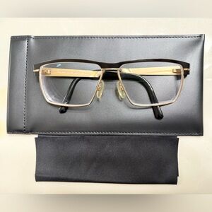 Authentic CAZAL 7073 Titanium Frames • Black & Gold • Germany